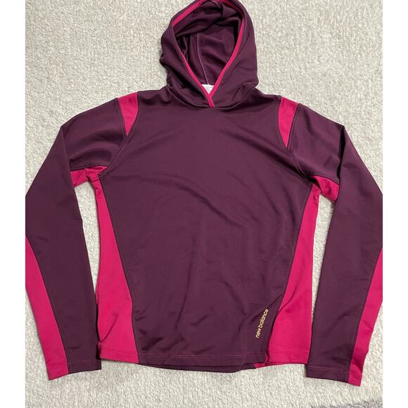 New Balance Women's Size Medium Performance Pullover Hoodie Maroon Magenta - Picture 1 of 9